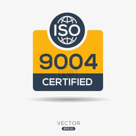 (ISO 9004) Standard-Qualitätssymbol, Vektorabbildung.