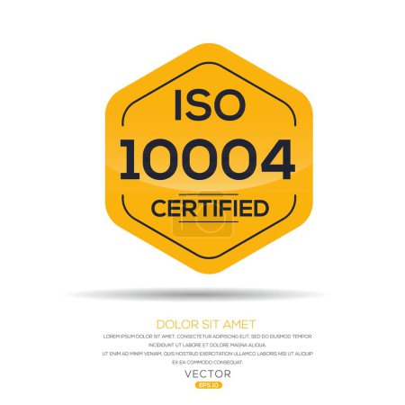(ISO 10004) Standard-Qualitätssymbol, Vektorabbildung.