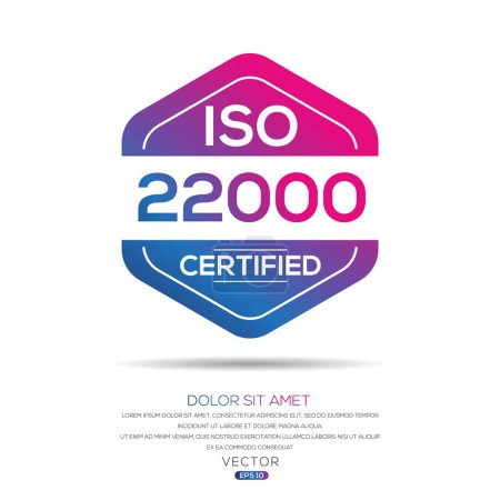 (ISO 22000) Standard quality symbol, vector illustration.