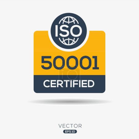 (ISO 50001) Standard quality symbol, vector illustration.