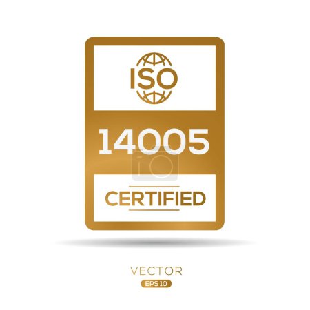 (ISO 14005) Standard-Qualitätssymbol, Vektorabbildung.