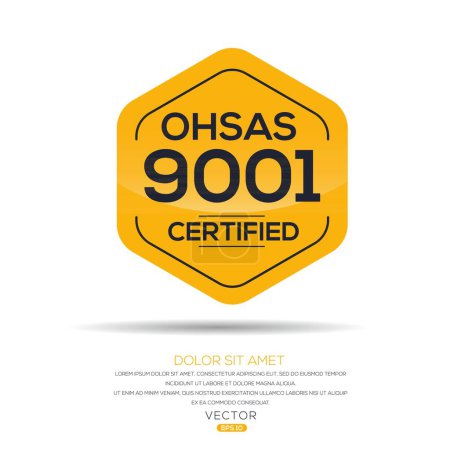 (OHSAS 9001) Arbeitsschutzmanagementsystem, Vektordarstellung.