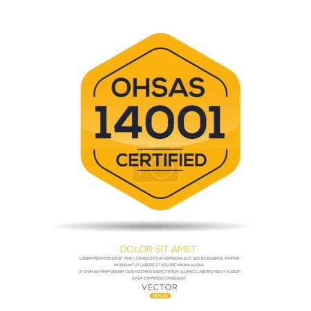 (OHSAS 14001) Arbeitsschutzmanagementsystem, Vektordarstellung.