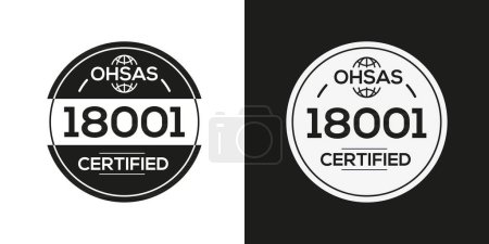 (OHSAS 18001) occupational health and safety management system, vector illustration.