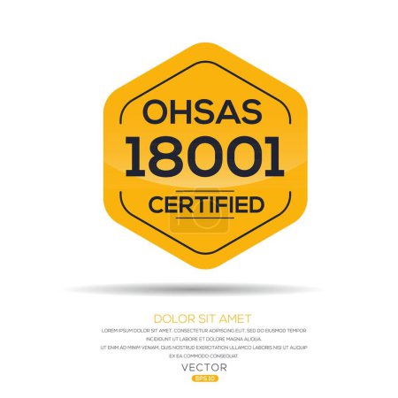 (OHSAS 18001) Arbeitsschutzmanagementsystem, Vektordarstellung.