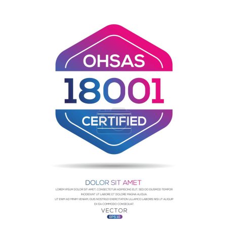 (OHSAS 18001) Arbeitsschutzmanagementsystem, Vektordarstellung.