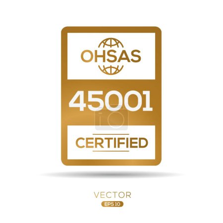(OHSAS 45001) Arbeitsschutzmanagementsystem, Vektordarstellung.