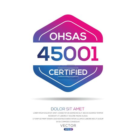 (OHSAS 45001) Arbeitsschutzmanagementsystem, Vektordarstellung.