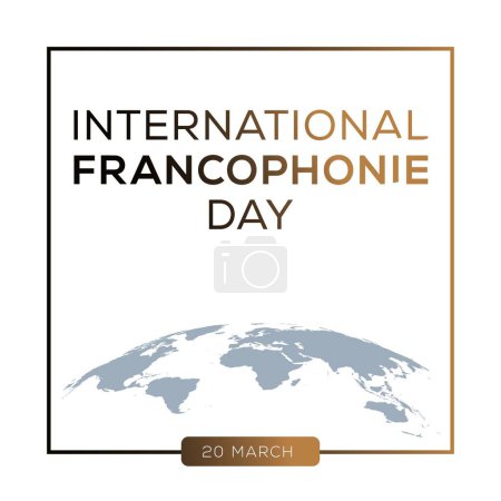 Illustration for International Francophonie Day, held on 20 March. - Royalty Free Image
