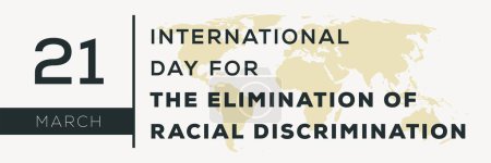 Téléchargez les illustrations : Journée internationale pour l'élimination de la discrimination raciale, tenue le 21 mars. - en licence libre de droit