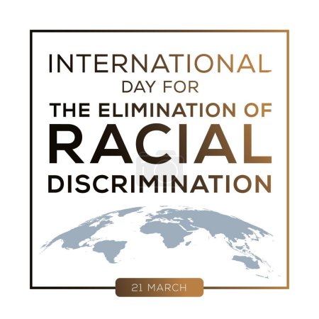 Illustration for International Day for the Elimination of Racial Discrimination, held on 21 March. - Royalty Free Image