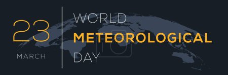 Ilustración de Día Mundial de Meteorología, celebrado el 23 de marzo. - Imagen libre de derechos