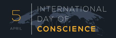 Illustration for International Day of Conscience, held on 5 April. - Royalty Free Image
