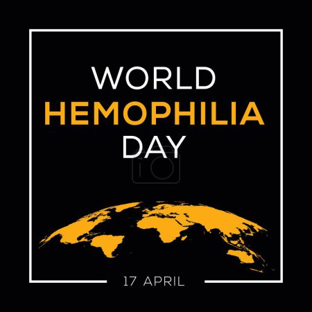Illustration for World Hemophilia Day, held on 17 April. - Royalty Free Image