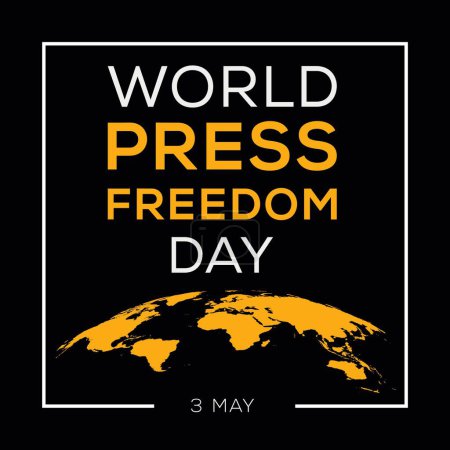 Illustration for World Press Freedom Day, held on 3 May. - Royalty Free Image