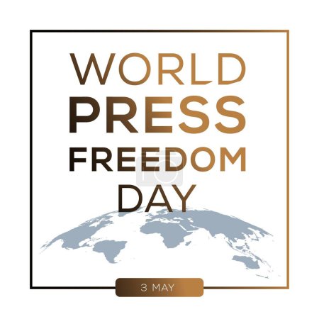 Illustration for World Press Freedom Day, held on 3 May. - Royalty Free Image