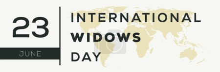 Journée internationale des veuves, tenue le 23 juin.