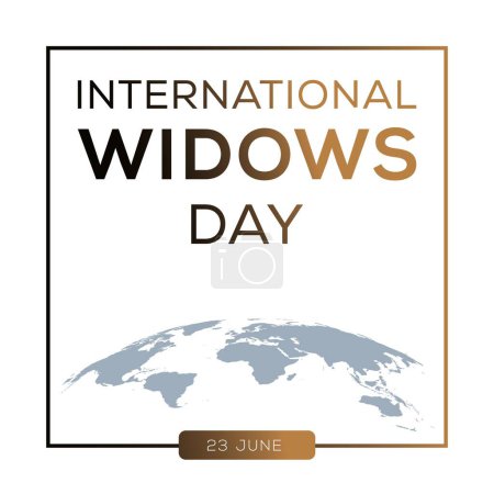 Illustration for International Widows Day, held on 23 June. - Royalty Free Image