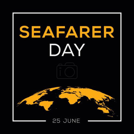 Ilustración de Día de la gente de mar, celebrado el 25 de junio. - Imagen libre de derechos