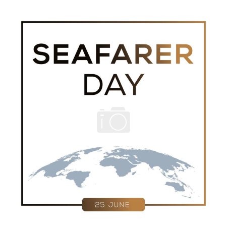 Illustration for Day of the Seafarer, held on 25 June. - Royalty Free Image