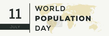 Illustration for World Population Day, held on 11 July. - Royalty Free Image