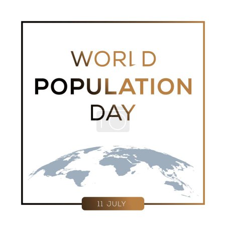 Illustration for World Population Day, held on 11 July. - Royalty Free Image