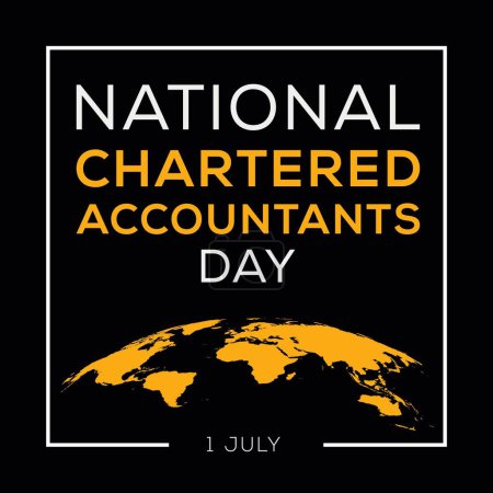 Illustration for National Chartered Accountants Day, held on 1 July. - Royalty Free Image