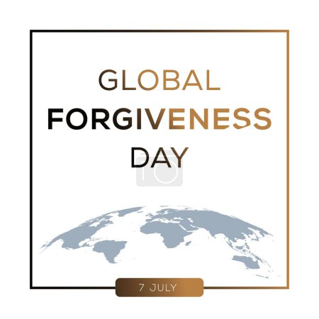 Illustration for Global Forgiveness Day, held on 7 July. - Royalty Free Image