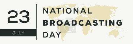 Illustration for National Broadcasting Day, held on 23 July. - Royalty Free Image