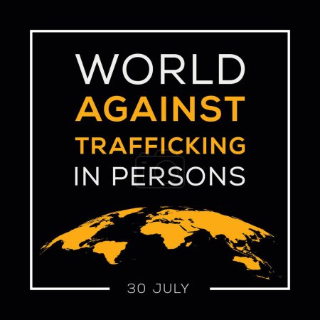 Illustration for World Day against Trafficking in Persons, held on 30 July. - Royalty Free Image
