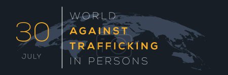 Illustration for World Day against Trafficking in Persons, held on 30 July. - Royalty Free Image