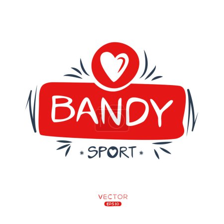 Téléchargez les illustrations : Sticker Bandy Sport Design. - en licence libre de droit