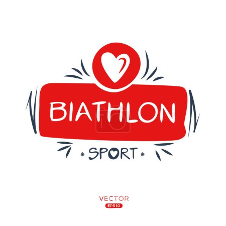 Biathlon Sport Aufkleber Design.