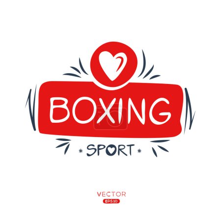 Boxing Sport sticker Design.