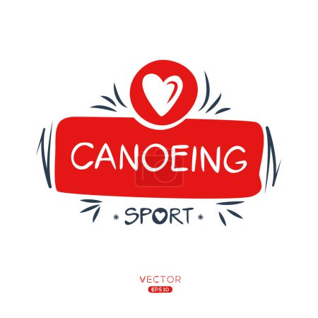 Téléchargez les illustrations : Autocollant Sport Canoë Design. - en licence libre de droit