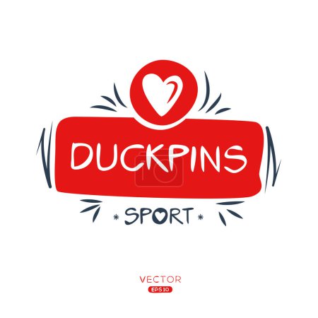 Téléchargez les illustrations : Sticker Sport Duckpins Design. - en licence libre de droit