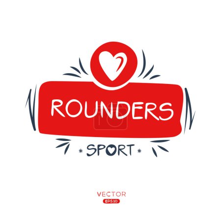 Illustration for Rounders Sport sticker Design. - Royalty Free Image