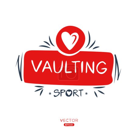 Téléchargez les illustrations : Vaulting Sport autocollant Design. - en licence libre de droit