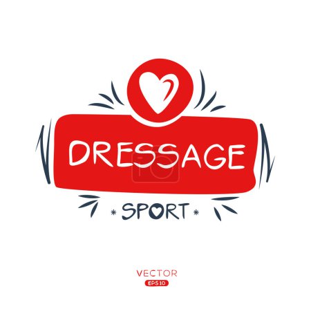 Téléchargez les illustrations : Sticker Sport Dressage Design. - en licence libre de droit