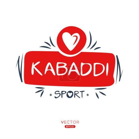 Téléchargez les illustrations : Sticker Kabaddi Sport Design. - en licence libre de droit