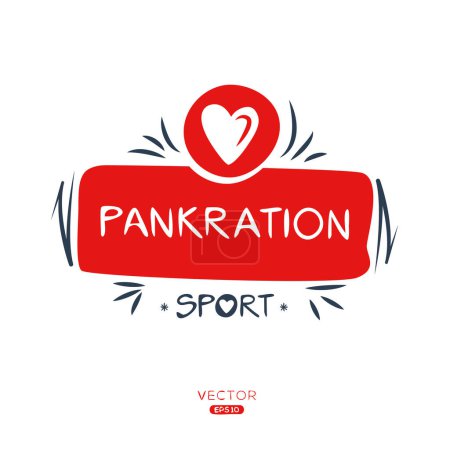 Téléchargez les illustrations : Autocollant Pankration Sport Design. - en licence libre de droit