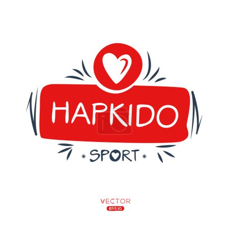 Téléchargez les illustrations : Sticker Hapkido Sport Design. - en licence libre de droit