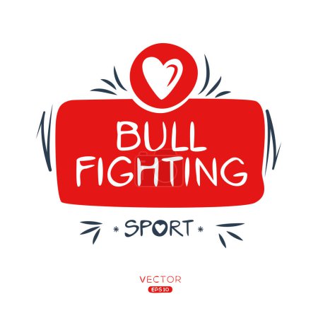Illustration for Bullfighting Sport sticker Design. - Royalty Free Image