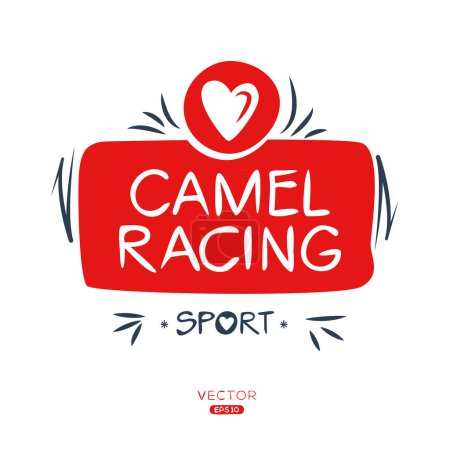 Camel racing Sport Aufkleber Design.