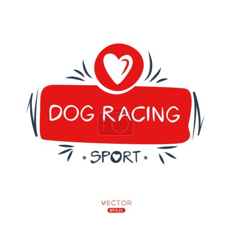 Dog racing Sport sticker Design.