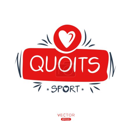 Quoits Sport sticker Design.