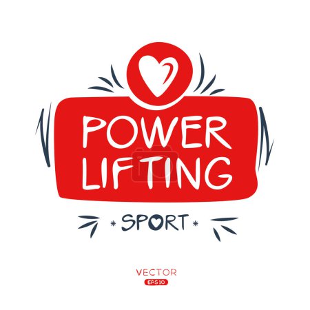 Powerlifting Sport sticker Design.