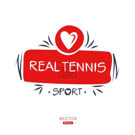 Real tennis Sport sticker Design.