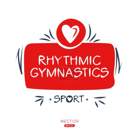 Téléchargez les illustrations : Sticker Gymnastique rythmique Sport Design. - en licence libre de droit