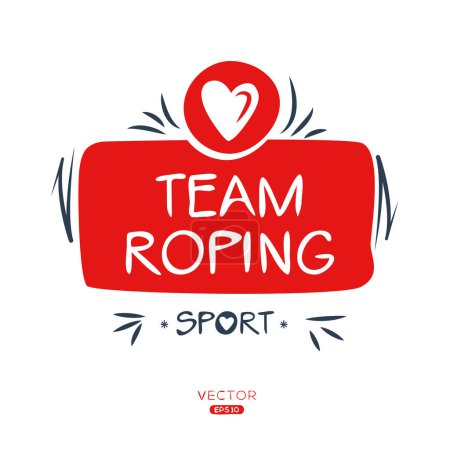 Team roping Sport sticker Design.